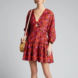 Floral Cut Out Long Sleeve Dress